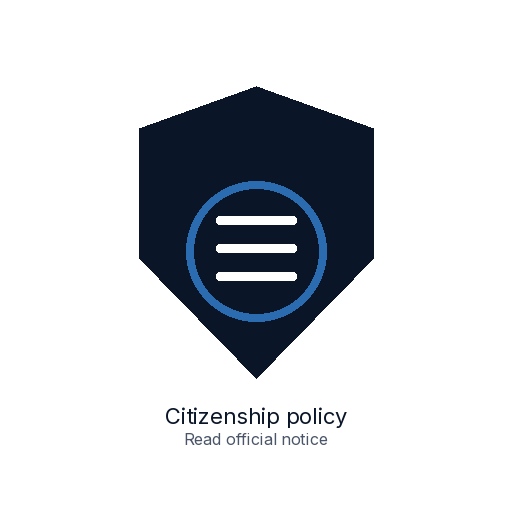 Citizenship policy — read official notice